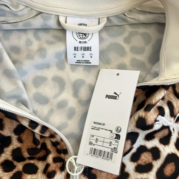 NWT PUMA Leo Luxe T7 cheetah track jacket sweatshirt Medium - Picture 9 of 9